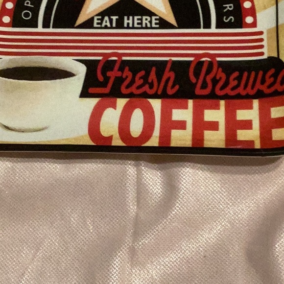 Lone Star Diner decor plate- Eat here, open 24 hours, fresh brewed coffee - Picture 2 of 7